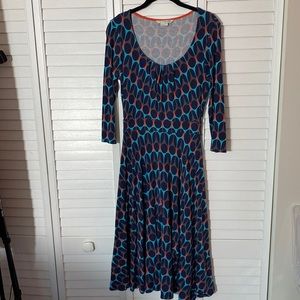 Boden Geometric Print Midi Dress